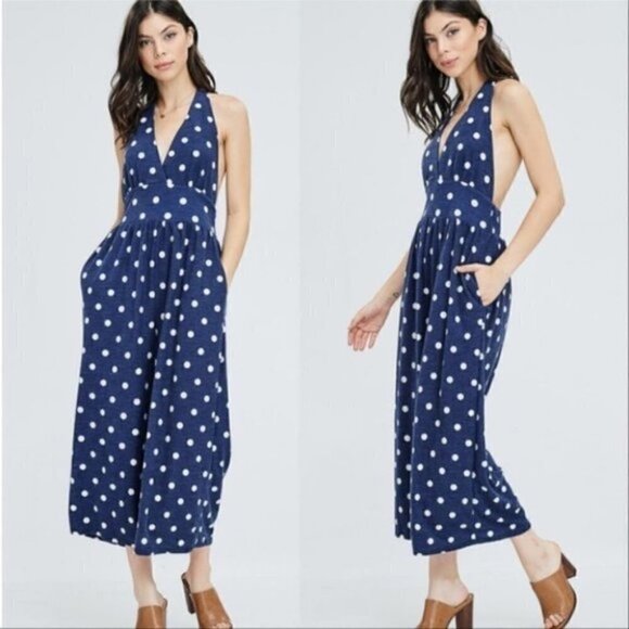 Polka-Dot Jumpsuit - Picture 2 of 2